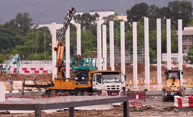 The construction site of the "Improvement Works of Fanling Highway (Kwu Tung Portion) and Associated Works" project, Photo by Bastille Post