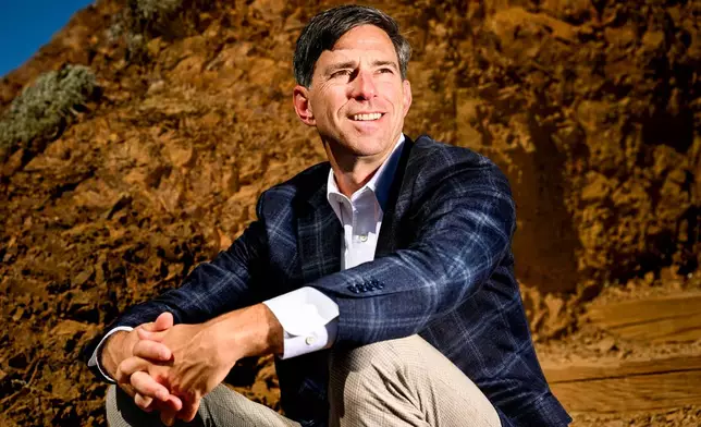 Public Media Company CEO Tim Isgitt sits for a portrait on Thursday, Oct. 8, 2026, in San Francisco. (AP Photo/Noah Berger)
