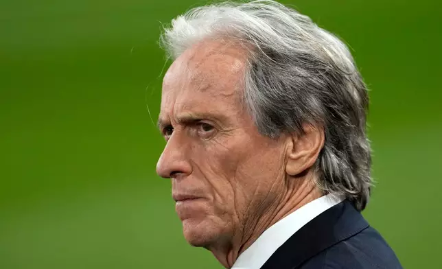 Portugal head coach Jorge Jesus stands by the pitch before the Nations League soccer match between Portugal and Wales in Lisbon, Thursday, Sept. 24, 2026. (AP Photo/Armando Franca)