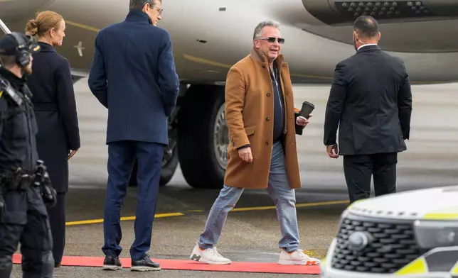 U.S. envoy Steve Witkoff lands at Oslo Airport, Norway, Tuesday, Oct. 20, 2026. (Stian Lysberg Solum/NTB Scanpix via AP)