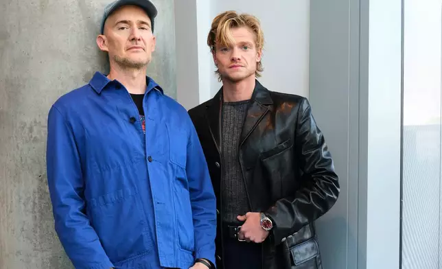 Director James Watkins, left, and Tom Rhys Harries pose for a portrait to promote the film "Clayface" on Tuesday, Oct. 13, 2026, in Los Angeles. (Photo by Birdie Thompson/Invision/AP)