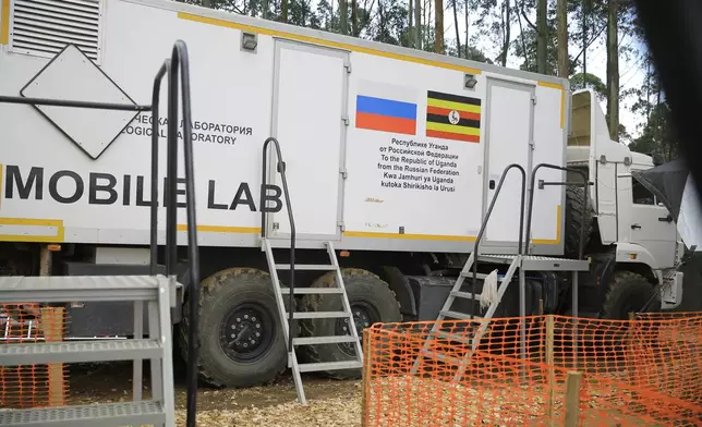 A mobile lab set up to test rapidly for Ebola virus, in Butembo, Congo, Wednesday, Sept. 30, 2026. (AP Photo/Sebastien Kitsa Musayi)