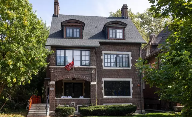 The Lambda chapter of the Alpha Epsilon Pi (AEPi) fraternity near the University of Chicago on the South Side, is shown on Monday, Oct. 12, 2026. (Ashlee Rezin/Chicago Sun-Times via AP)