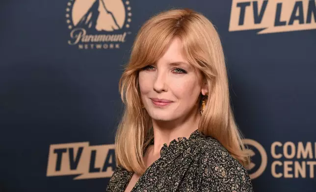 FILE - Kelly Reilly, a cast member in the Paramount Network television series "Yellowstone," poses at the Paramount Network, Comedy Central, TV Land Press Day 2019 at the London West Hollywood, Thursday, May 30, 2019, in West Hollywood, Calif. (Photo by Chris Pizzello/Invision/AP, File)