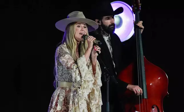 Lainey Wilson performs during the Nashville Songwriters Hall of Fame Gala on Monday, Oct. 26, 2026, at the Music City Center in Nashville, Tenn. (AP Photo/George Walker IV)