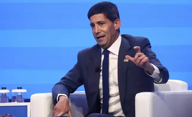U.S. Federal Reserve Chairman Kevin Warsh speaks during the annual meetings of the International Monetary Fund and the World Bank Group in Bangkok, Thailand, Friday, Oct. 16, 2026. (AP Photo/Dhitaraht Dhanarahtsombat)