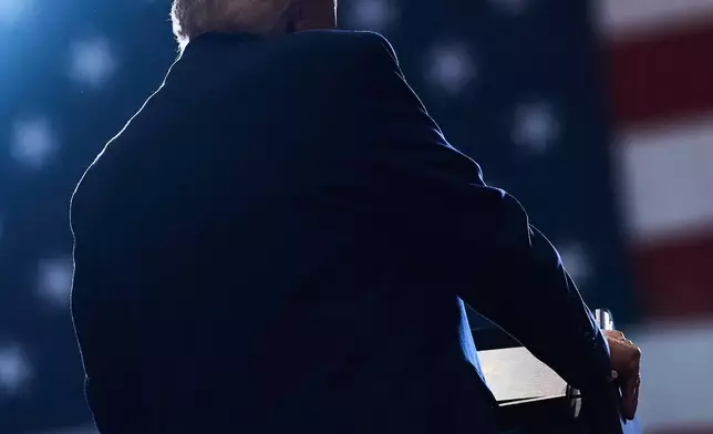 President Donald Trump speaks during a campaign rally at Clemson University's T. Ed Garrison Arena in Pendleton, S.C., Wednesday, Oct. 21, 2026. (AP Photo/Julia Demaree Nikhinson)