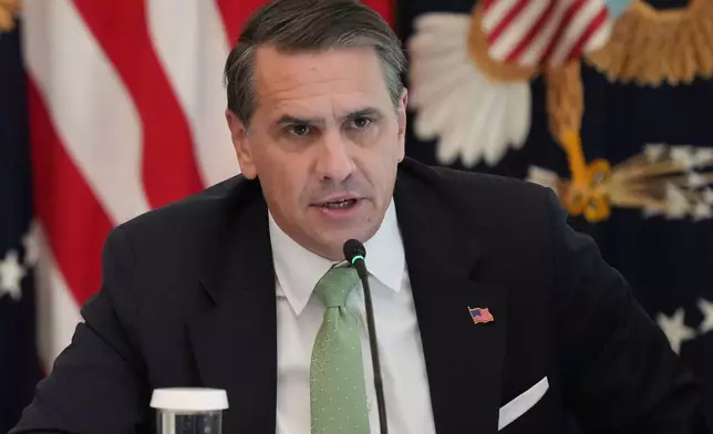 Attorney General Todd Blanche speaks at a roundtable event in the East Room of the White House, Wednesday, Oct. 21, 2026, in Washington. (AP Photo/Alex Brandon)