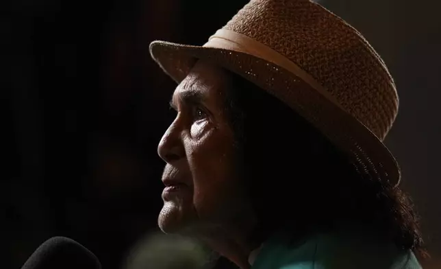 FILE - Dolores Huerta attends an election night event for California gubernatorial candidate Xavier Becerra, June 2, 2026, in Los Angeles. (AP Photo/Jae C. Hong, File)
