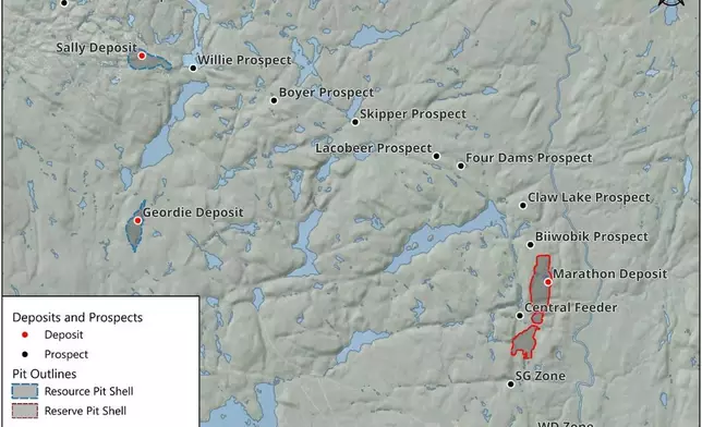 Figure 1: Regional Deposits and Exploration Prospects.