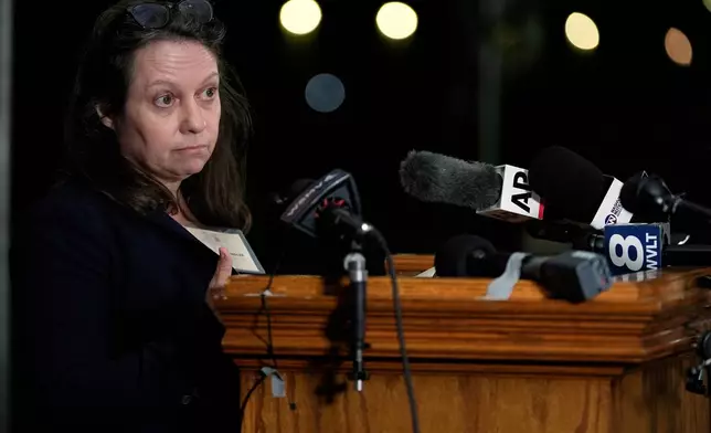 Associated Press reporter Kimberly Chandler recounts the moments before the execution of Christa Pike was halted at Riverbend Maximum Security Institution, Wednesday, Sept. 30, 2026, in Nashville, Tenn. (AP Photo/George Walker IV)