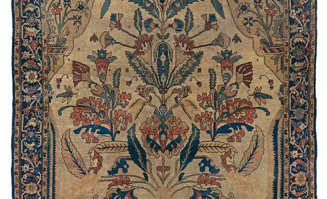 Mohtasham Kashan Central Persian Rug— circa 1825. High-Collectible-Plus