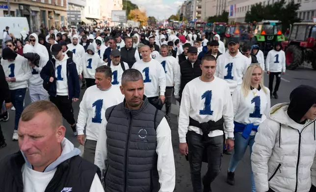 Supporters of Serbia's populist leader Aleksandar Vucic gather prior a pre-election rally of the ruling Serbian Progressive Party (SNS) ahead of early parliamentary elections in Novi Sad, Serbia, Friday, Oct. 16, 2026. (AP Photo/Darko Vojinovic)