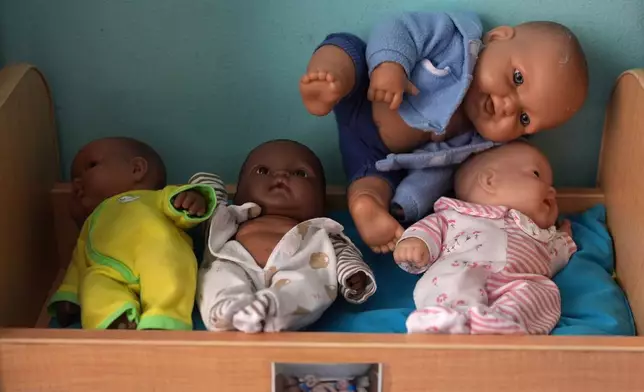 Baby dolls with a range of skin tones sit in a classroom at a Head Start preschool in Immokalee, Fla., Thursday, Sept. 10, 2026. (AP Photo/Rebecca Blackwell)
