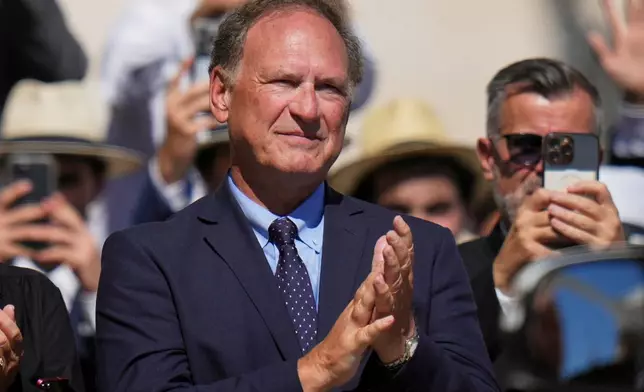 FILE - Supreme Court Justice Samuel Alito attends Pope Leo XIV's audience for operators of justice in St. Peter's Square at the Vatican, Sept. 20, 2025. (AP Photo/Alessandra Tarantino, File)
