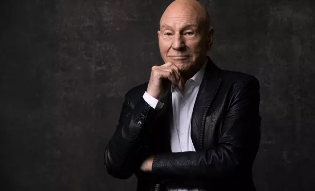 FILE - Patrick Stewart, cast member in the Paramount+ television series "Star Trek: Picard" poses for a portrait during the Winter Television Critics Association Press Tour in Pasadena, Calif., on Jan. 9, 2023. (Willy Sanjuan/Invision/AP, File)