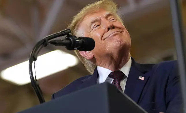 President Donald Trump speaks during a campaign rally at the Shoemaker Center at Ohio University Chillicothe in Chillicothe, Ohio, Wednesday, Oct. 28, 2026. (AP Photo/Mark Schiefelbein)