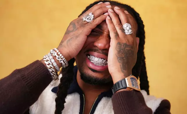 Quavo poses for a portrait on Wednesday, Sept. 30, 2026, in Los Angeles. (AP Photo/Chris Pizzello)