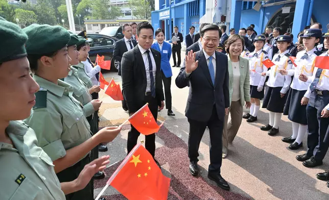 CE commends members of "Salute to the National Flag" Beijing Visit Delegation Source: HKSAR Government Press Releases