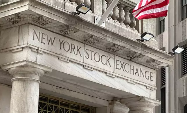 FILE - An entrance to the New York Stock Exchange is shown on June 26, 2024, in New York. (AP Photo/Peter Morgan, File)