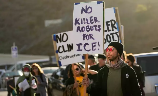 Protesters demonstrate outside of the OpenAI DevDay 2026 conference, Tuesday, Sept. 29, 2026, in San Francisco. (AP Photo/Jeff Chiu)