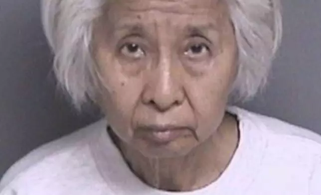 This undated booking photo provided by the Alameda County Sheriff's Office on Monday, Sept. 28, 2026, shows Shili Chen. (Alameda County Sheriff's Office via AP)
