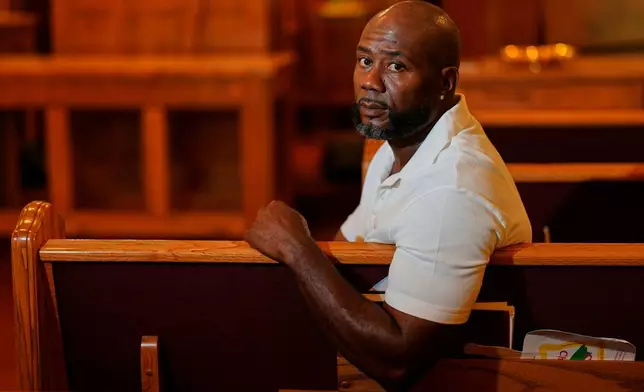 Patrick Dewayne Smith poses for a portrait at his church Wednesday, Aug. 19, 2026, in Prospect, Tenn. (AP Photo/George Walker IV)
