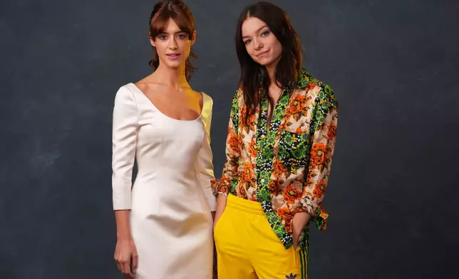 Daisy Edgar-Jones, left, and Esmé Creed-Miles pose for a portrait to promote the film "Sense and Sensibility" on Monday, Oct. 5, 2026, in Beverly Hills, Calif. (AP Photo/Chris Pizzello)