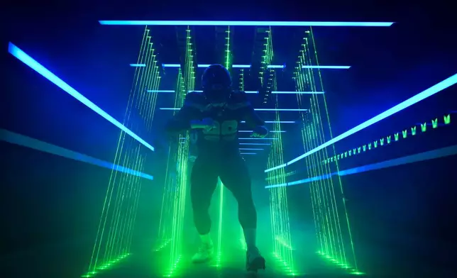 Seattle Seahawks defensive tackle Leonard Williams reacts during player introductions before an NFL football game against the Los Angeles Chargers, Sunday, Oct. 4, 2026, in Seattle. (AP Photo/Lindsey Wasson)