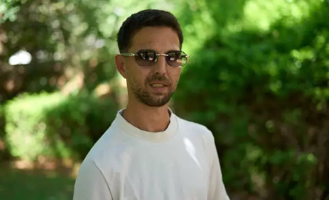 Released hostage Elkana Bohbot poses in Kadima Zoran, Israel, Sunday, Sept. 27, 2026, before marking the Oct. 7 anniversary in Israel for the first time following his release from 738 days in captivity in the Gaza Strip. (AP Photo/Ariel Schalit)