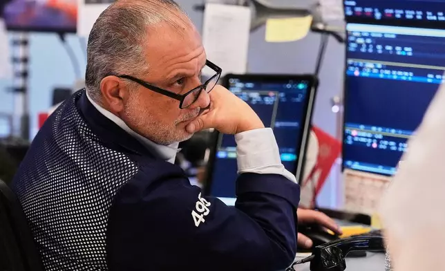 FILE - Trader Joel Lucchese works on the floor of the New York Stock Exchange, Wednesday, Jan. 7, 2026. (AP Photo/Richard Drew, file)