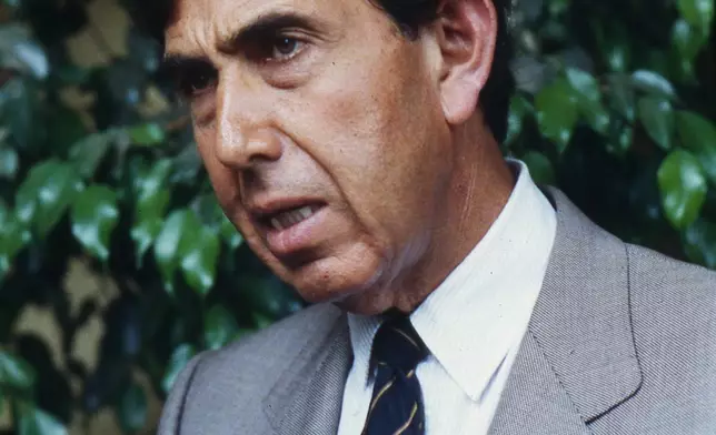 FILE - Mexico's Cuauhtemoc Cardenas, National Democratic Front (FDN) candidate speaks during a press conference in Mexico City, July 6, 1988. (AP Photo/Valente Cotera, File)
