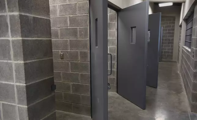 An interior view of a new high-security prison during a media tour in Alajuela, Costa Rica, Wednesday, Oct. 14, 2026. (AP Photo/Jose Diaz)