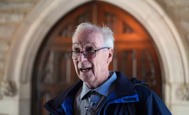 Former Villanova University basketball player and Associate Teaching Professor Ed Hastings speaks during an interview on campus in Villanova, Pa., Wednesday, Oct. 21, 2026. (AP Photo/Matt Rourke)