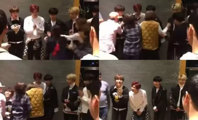 B1A4疑遭摸下體的短片（網上圖片）