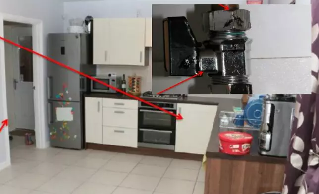 艾米爾疑曾改動家中廚房煤氣喉，企圖用煤氣殺妻 (網上圖片)