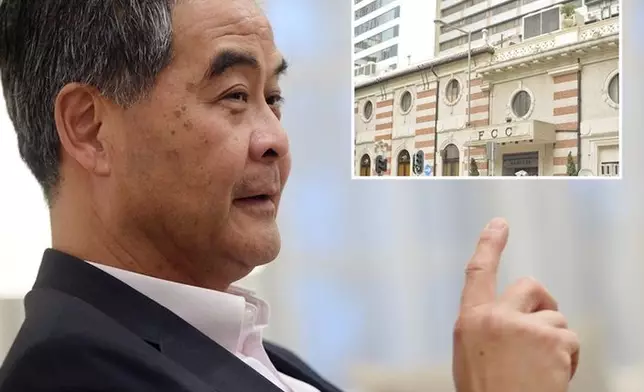 梁振英表示，當年若FCC攪「港獨」 午餐會，港府不會續租。