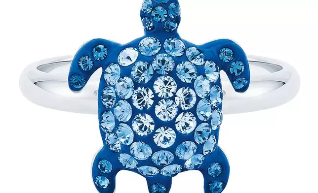 Sea Life系列藍色迷你海龜指環。