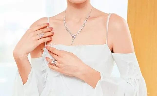 Botanical Jewels系列花卉設計垂吊耳環、長項鏈及指環。