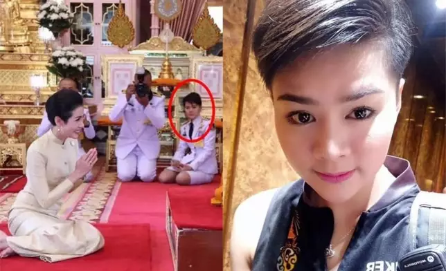 有慱女護衛歐拉弄(右)是泰皇的新寵，是她向泰皇求情，詩妮娜才得以「回宮」。(網上圖片)