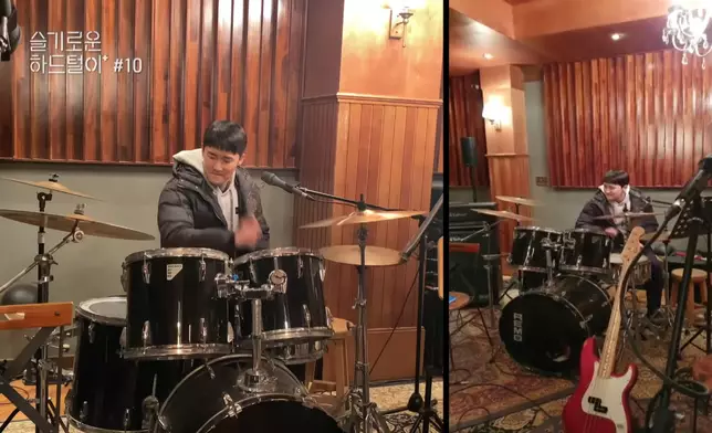 金準韓曾是樂團鼓手，拍攝期間亦有探班99醫生5人幫拍攝夾band戲份的現場（影片截圖）