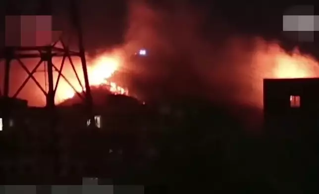 福建晉江靈源山於本月11日發生火災。視頻截圖