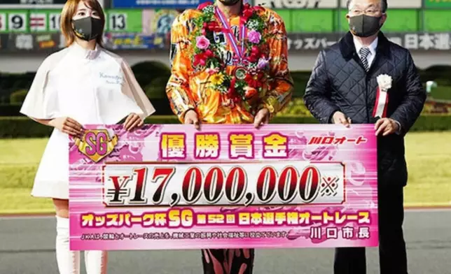 森且行贏得1,700萬日圓（約125萬港元）獎金。