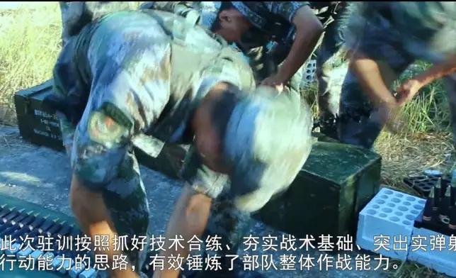 解放軍駐港部隊影片截圖