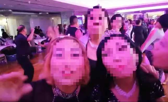 網上流傳片段有顧客在酒樓無戴口罩勁歌熱舞。網上圖片