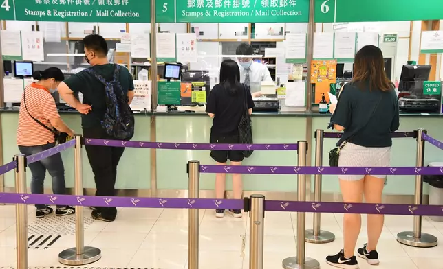 各郵政局每日派發的樣本收集包數量會有所不同。資料圖片