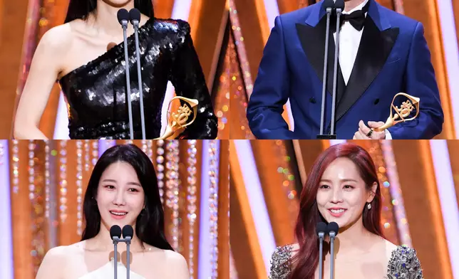 《The Penthouse》金素妍、嚴基俊、李智雅和柳真齊齊獲得男女子最優秀演技獎（網上圖片）