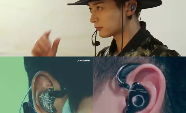 粉絲發現珉豪至今仍戴著寫有鐘鉉專輯名稱的耳機（網上圖片）
