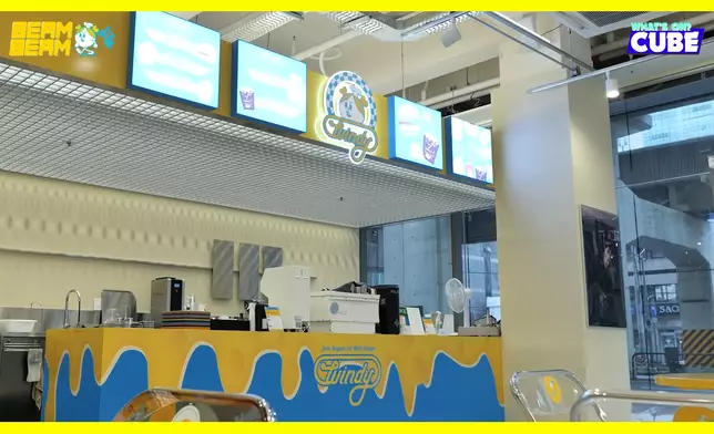 CUBE娛樂大樓cafe變成Windy Burger快餐店（影片截圖）