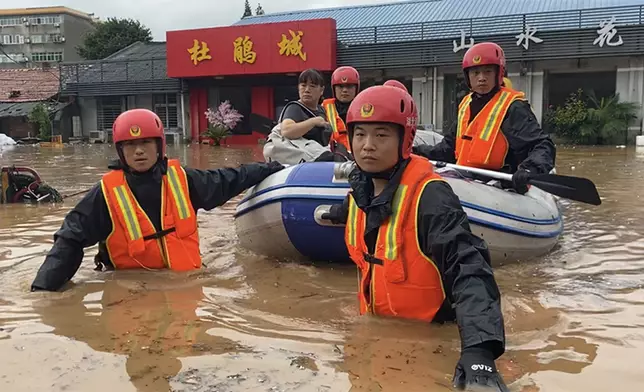 湖北暴雨。新華社圖片